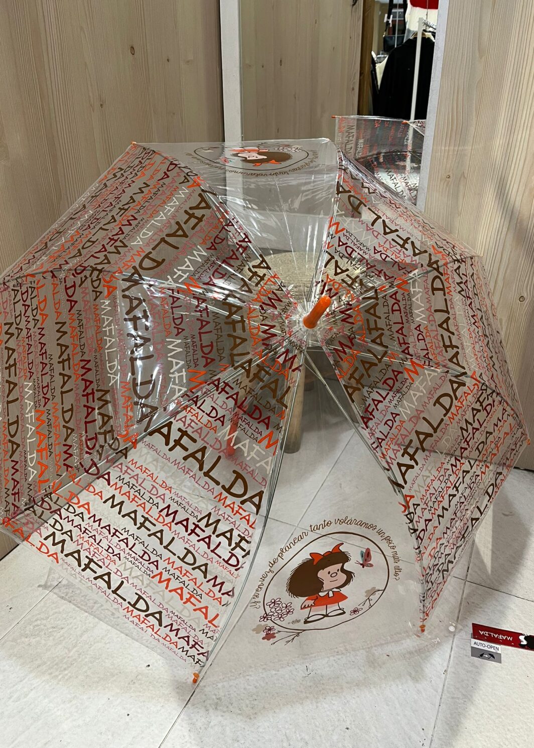 Paraguas Mafalda Transparente