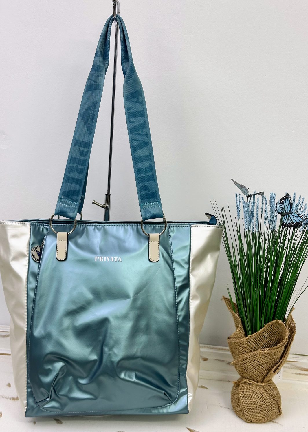 Bolso Azul Doble Asa Privata