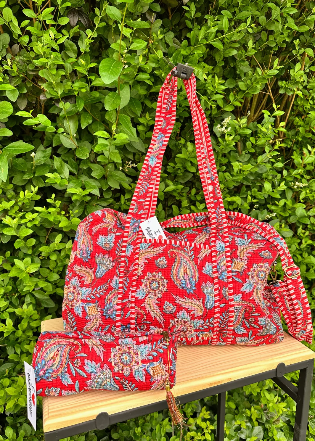 Neceser Estampado Floral India 100% algodón