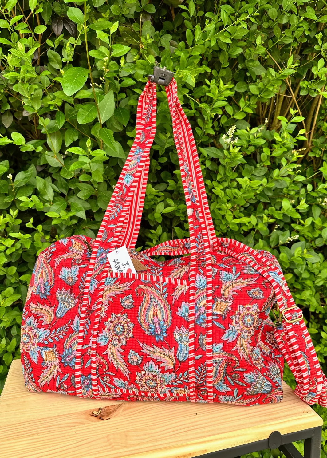 Bolso grande estampado Floral India 100% algodón