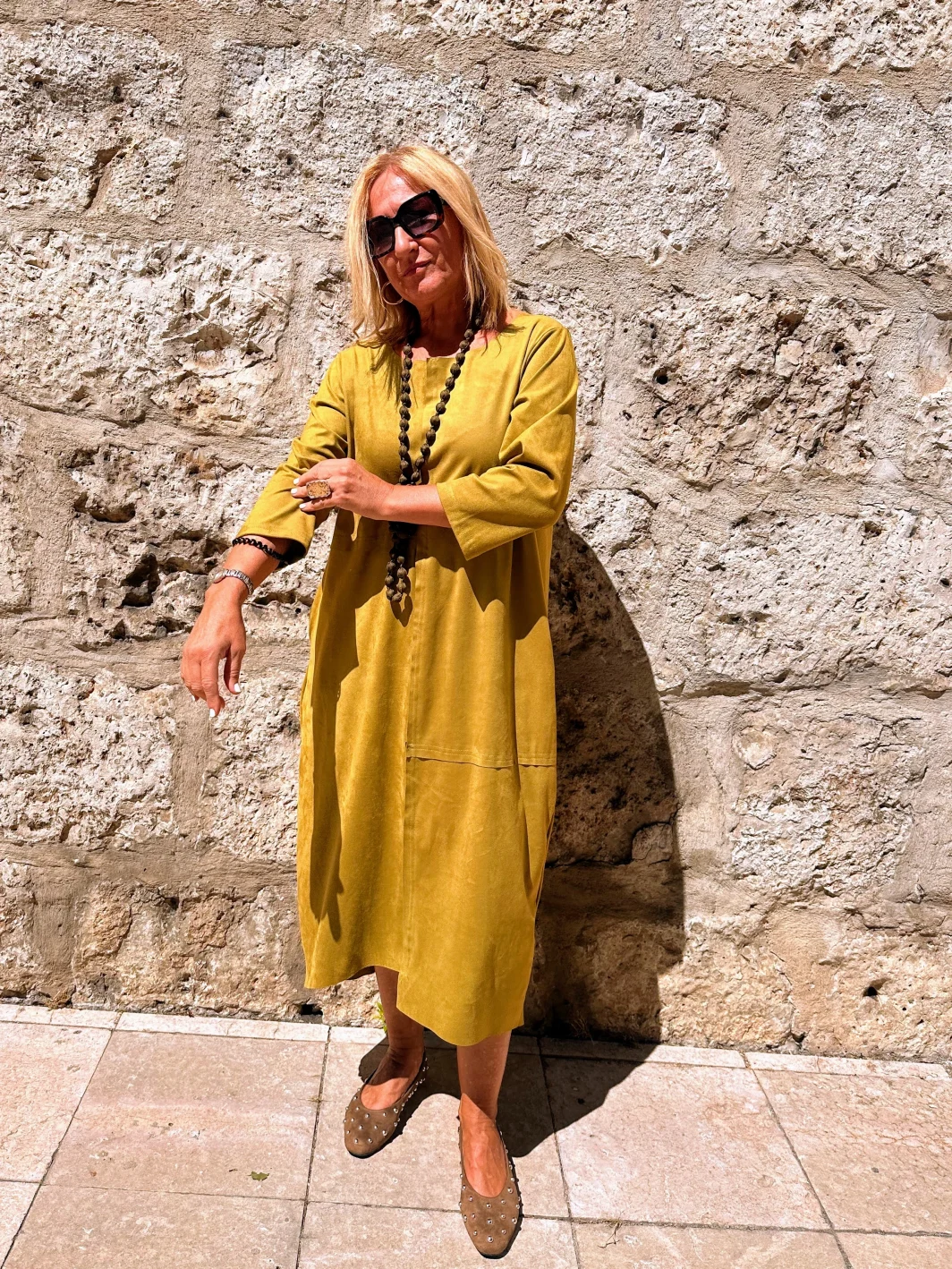Vestido Antelina con Bolsillos