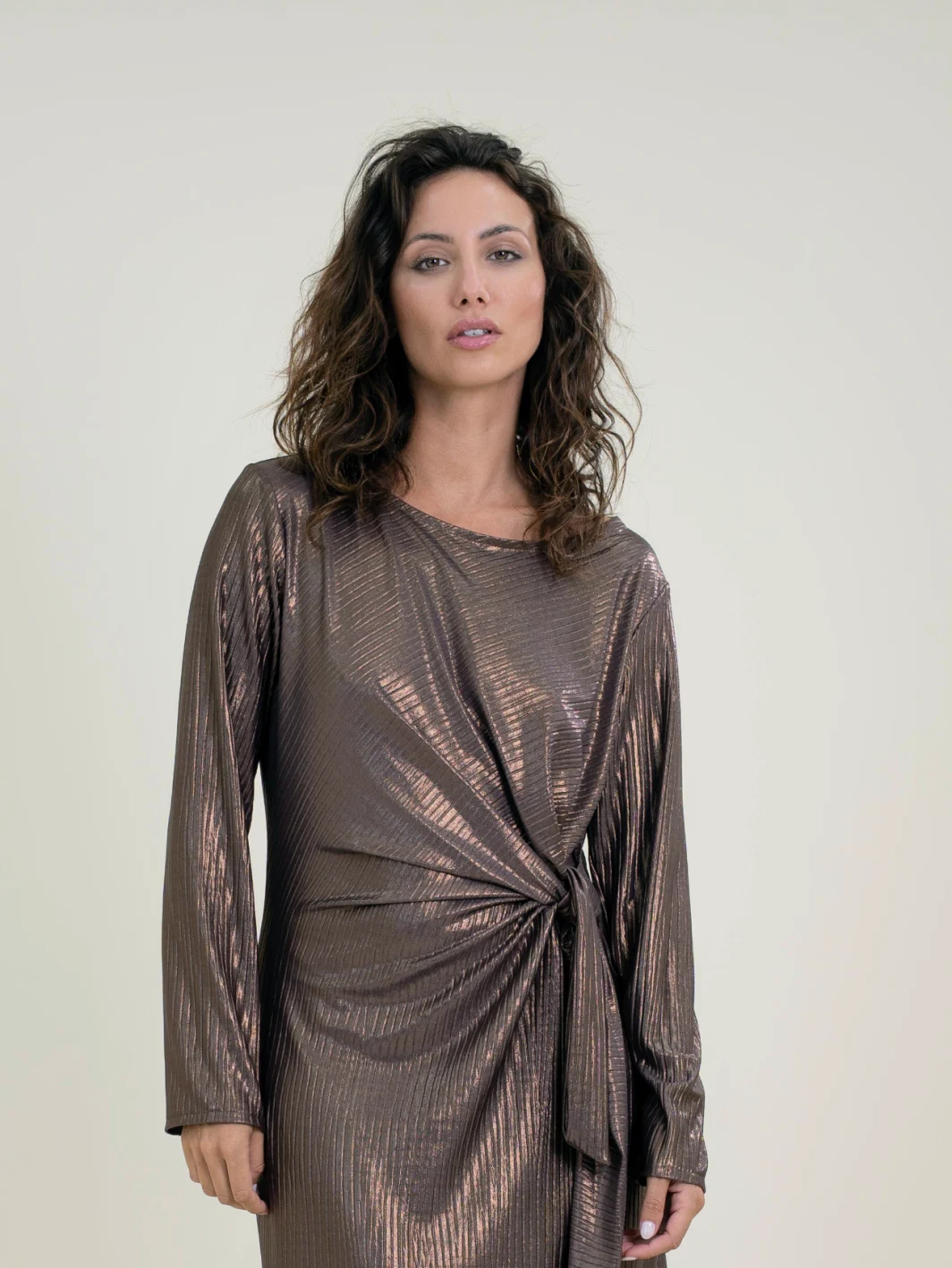 Vestido Nudo Oro - Imagen 3