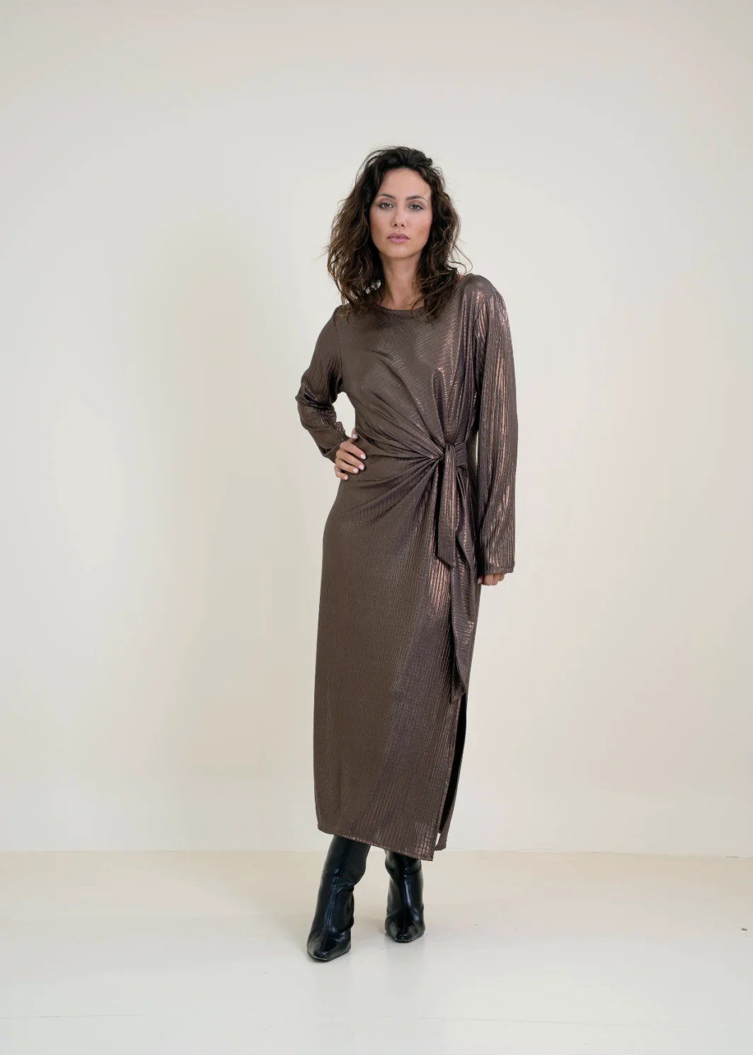 Vestido Nudo Oro