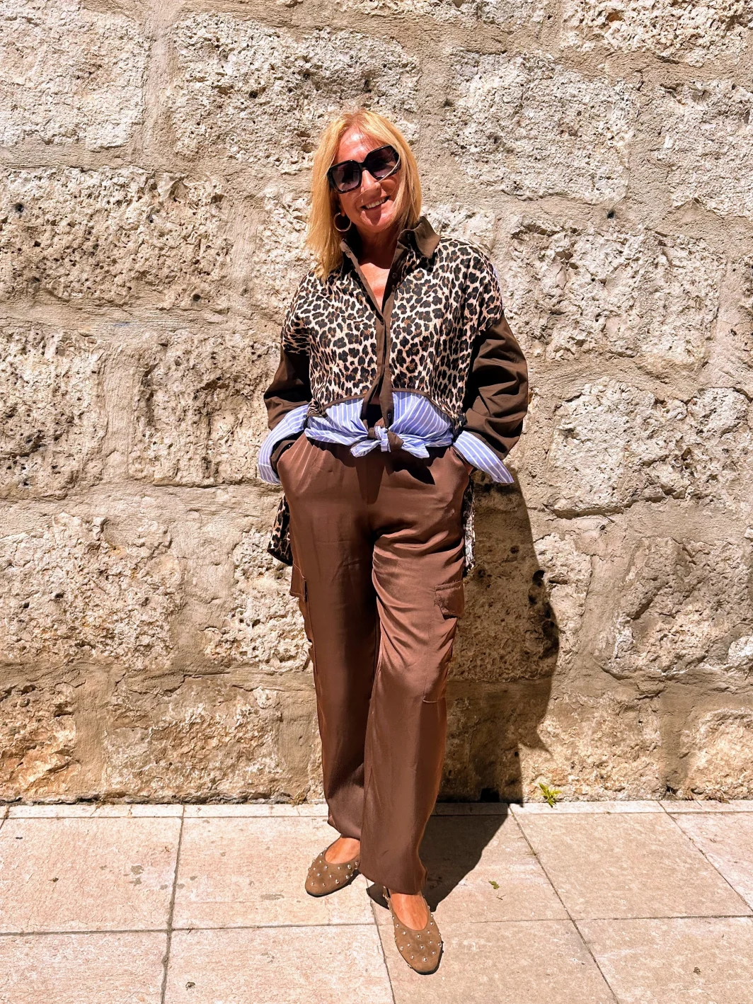 Camisa Rayas Animal Print