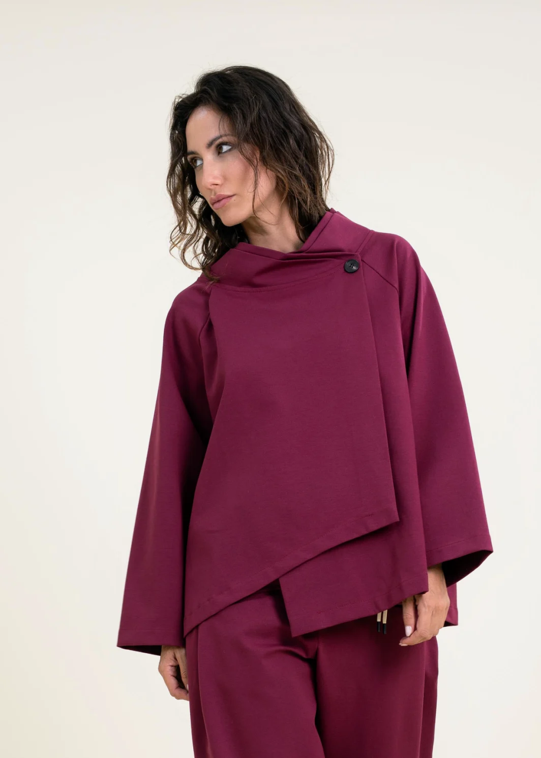 Chaqueta Cruzada Granate