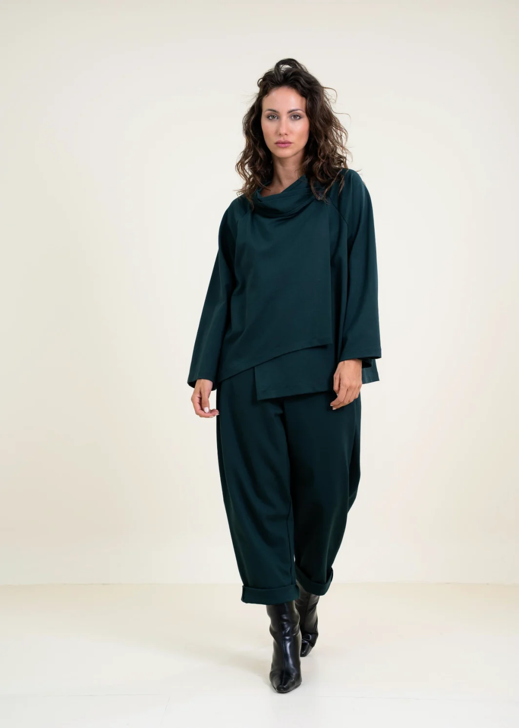 Pantalón Verde Bolsillos Frontales