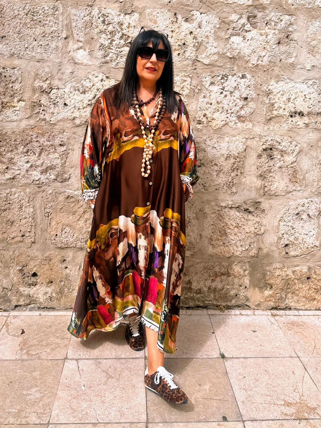 Vestido Estampado Camisero