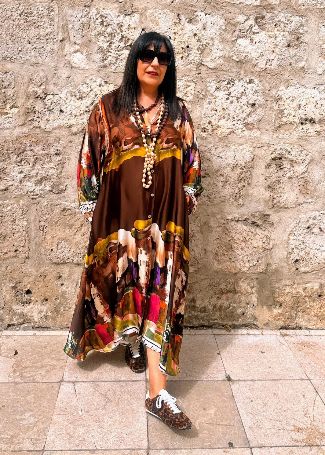 Vestido Estampado Camisero