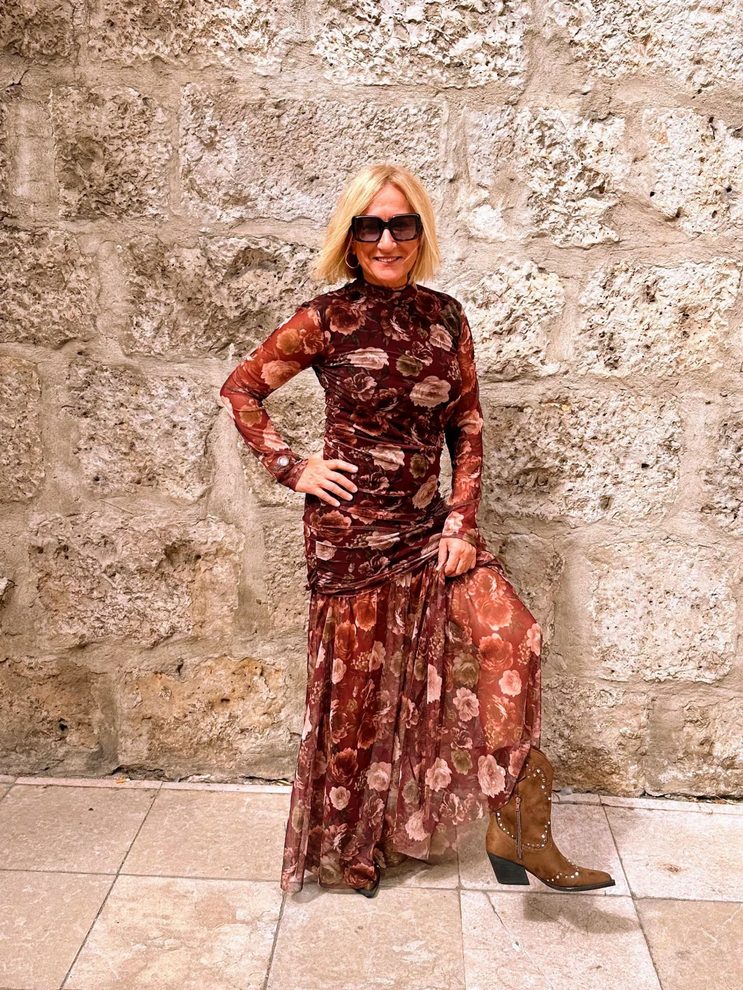Vestido Tul Estampado - Imagen 2