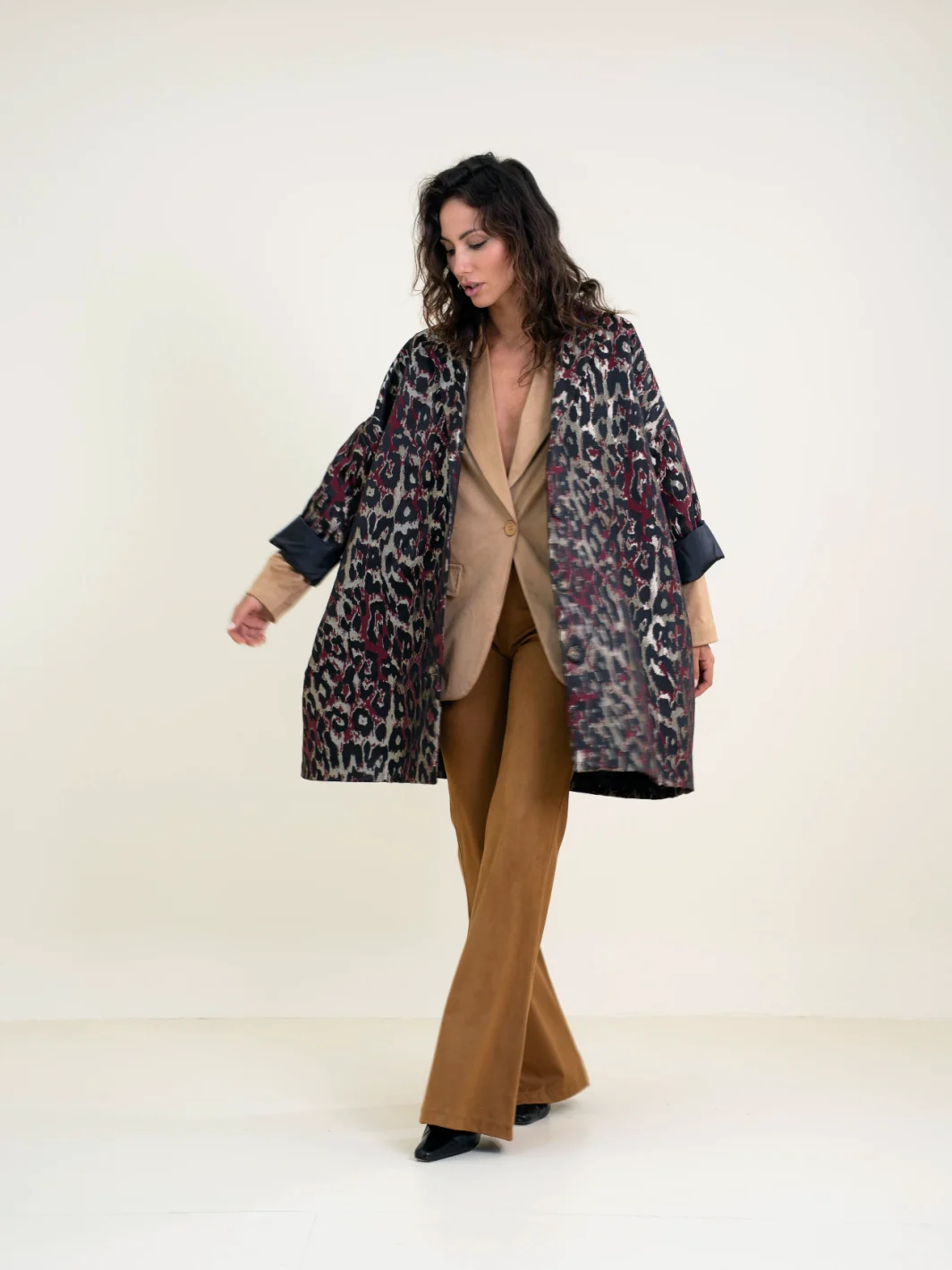 Abrigo Estampado Animal Print - Imagen 3