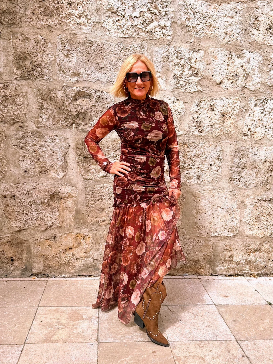 Vestido Tul Estampado - Imagen 3