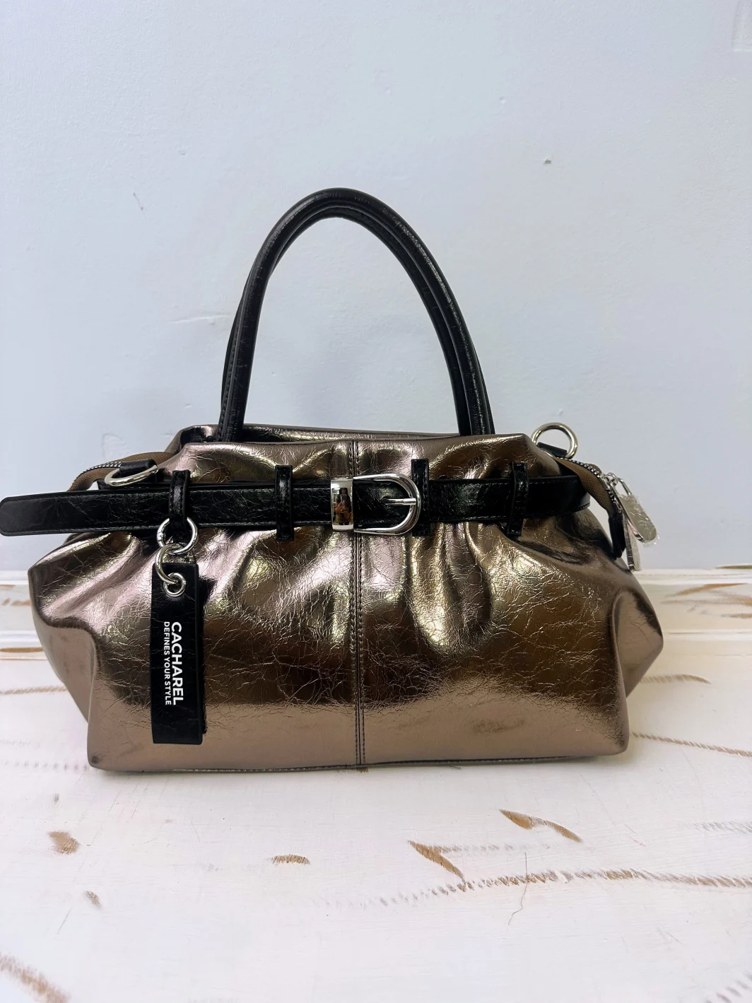 Shopper Icónico Cacharel Acero - Imagen 2